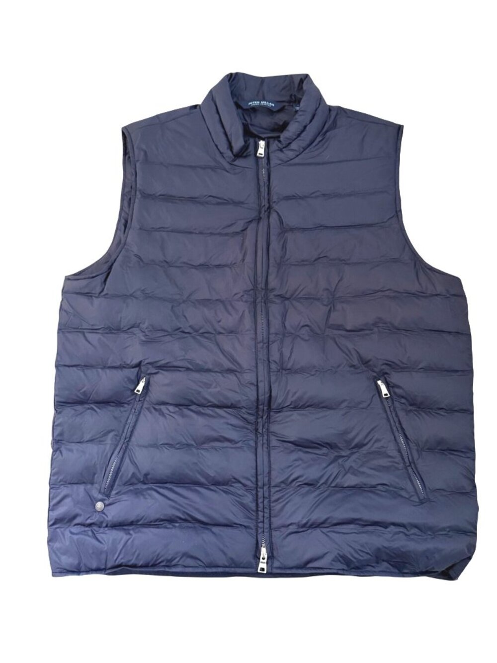 Peter Millar Men's Puffer Vest L Navy Quilted Golf Winter Ready Water Resistant